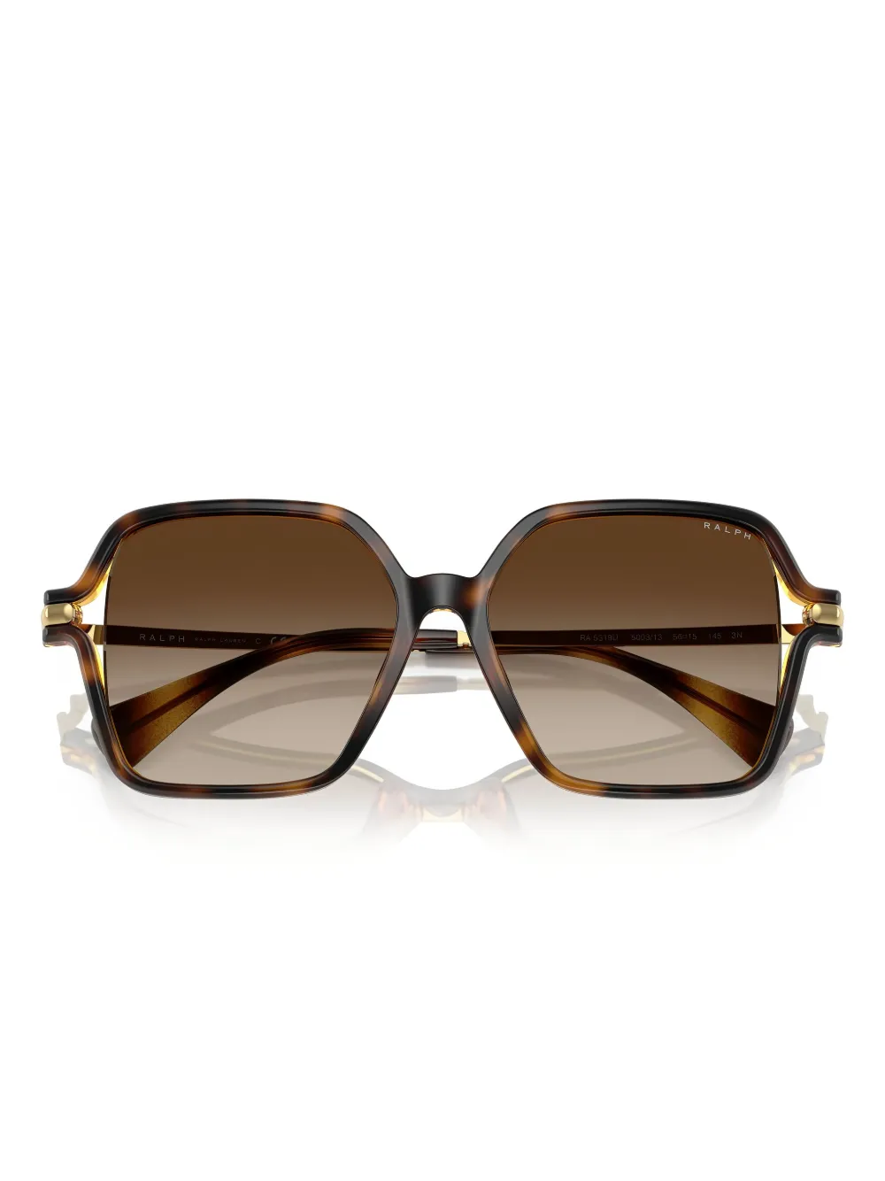 POLO RALPH LAUREN EYEWEAR Zonnebril met oversized montuur Bruin