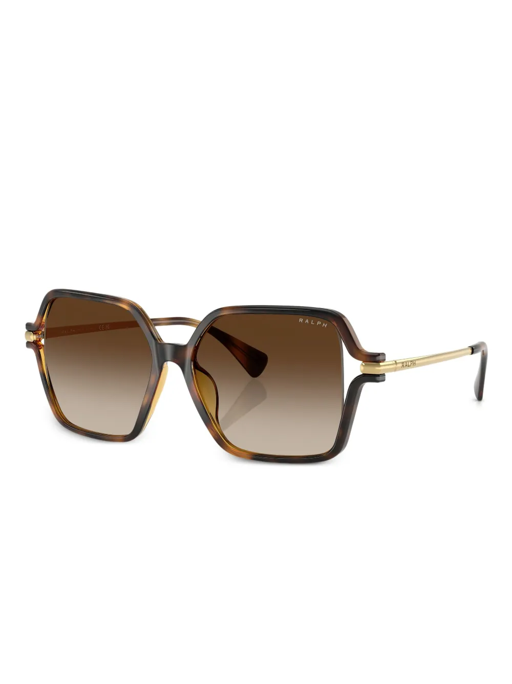 POLO RALPH LAUREN EYEWEAR Zonnebril met oversized montuur Bruin