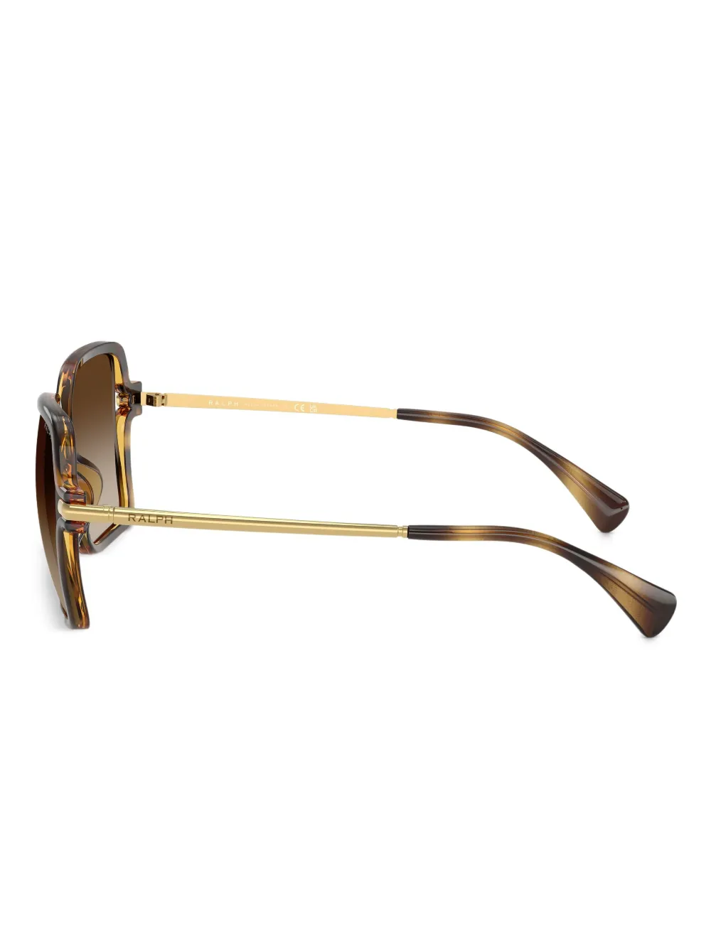POLO RALPH LAUREN EYEWEAR Zonnebril met oversized montuur Bruin