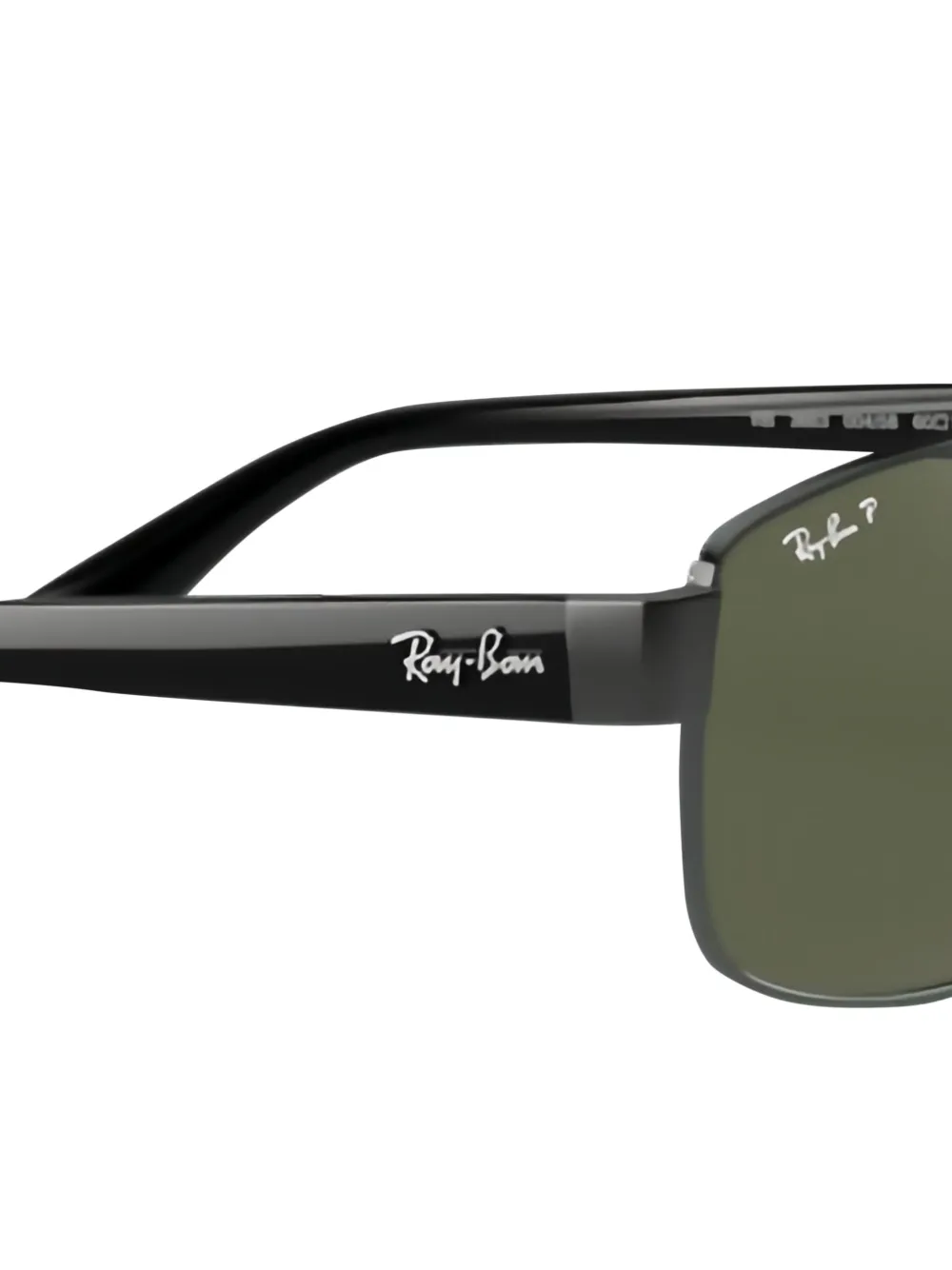 Ray-Ban Zonnebril met rechthoekig montuur Zwart