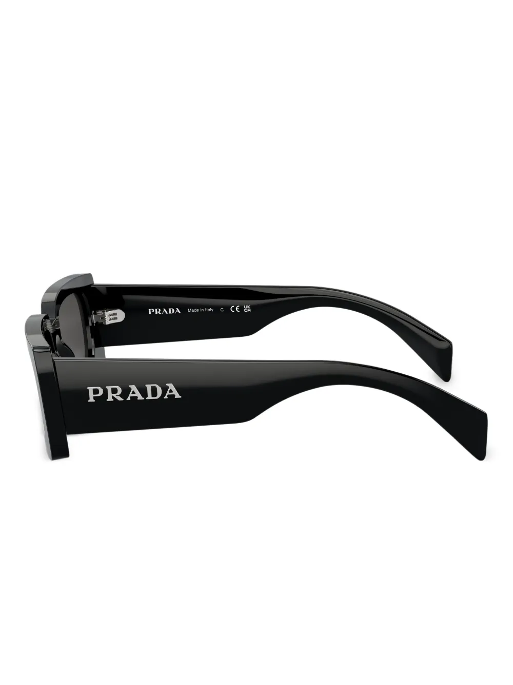 Prada Eyewear Zonnebril met oversized montuur en logo Zwart