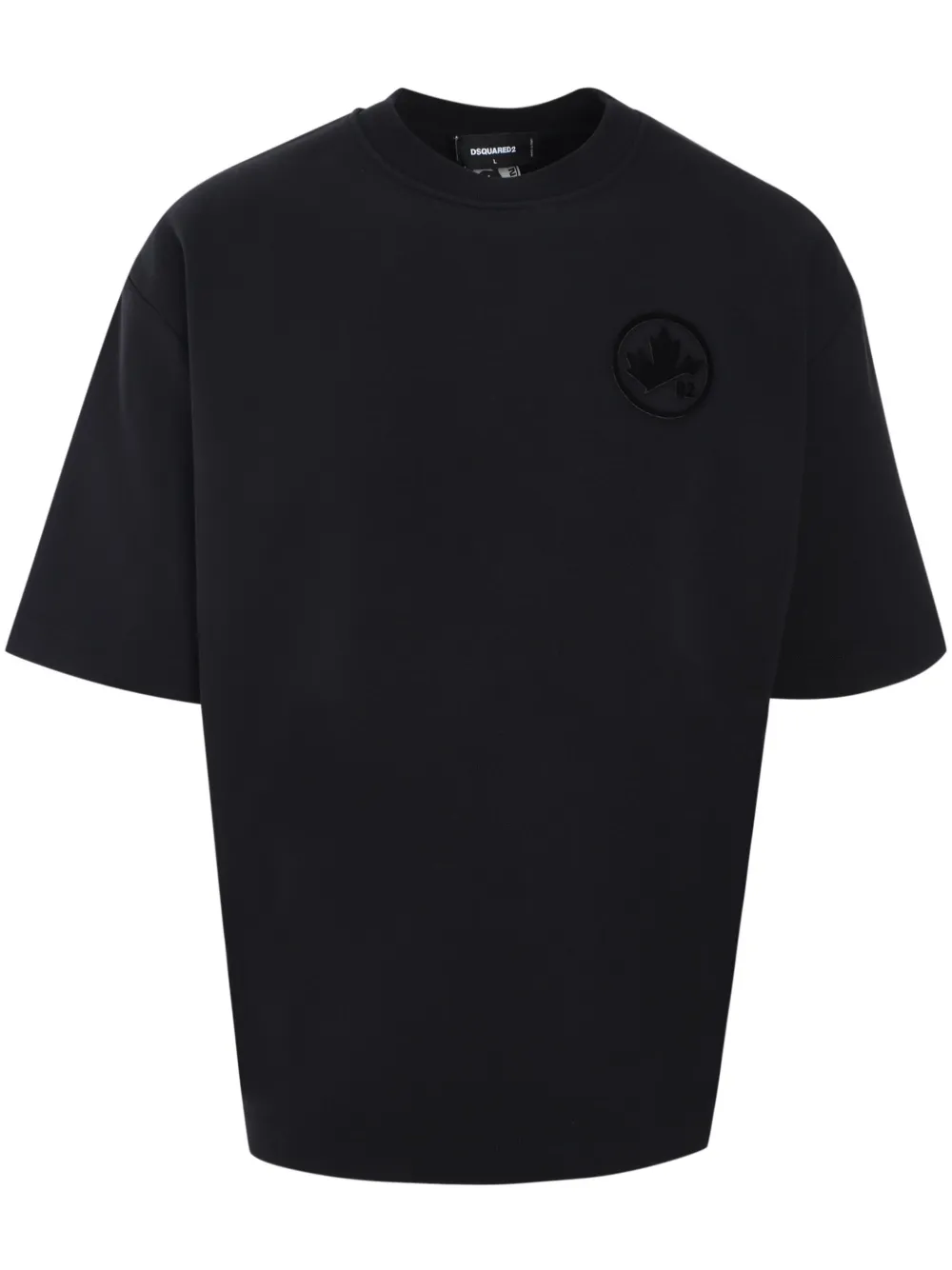 DSQUARED2 T-shirt met logo-applicatie Zwart