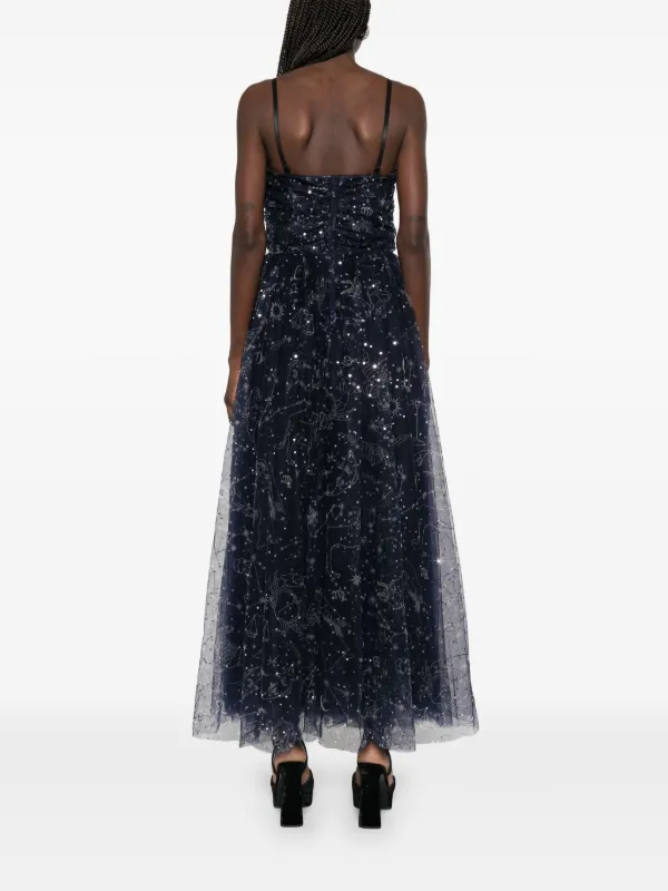 strapless open back dress STAUD WELLS DRESS NAVY 1 main image 0