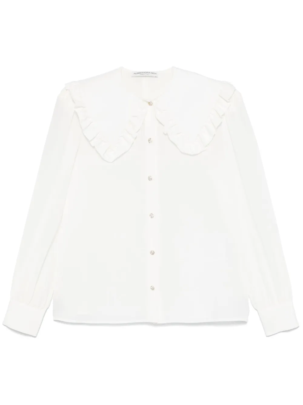 Peter Pan-collar silk blouse