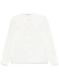 Alessandra Rich Peter Pan-collar silk blouse - White