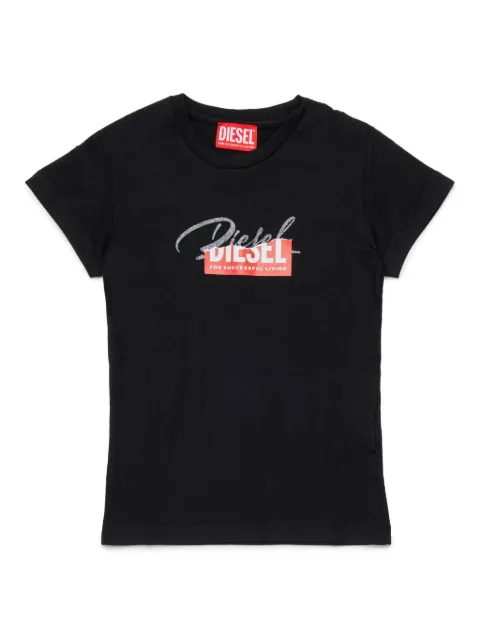 Diesel Kids playera de algodón con logo estampado