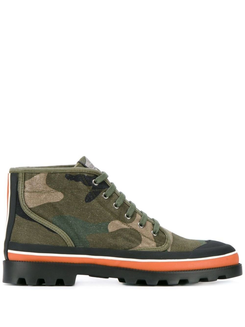 Valentino Garavani camouflage-print boots Groen