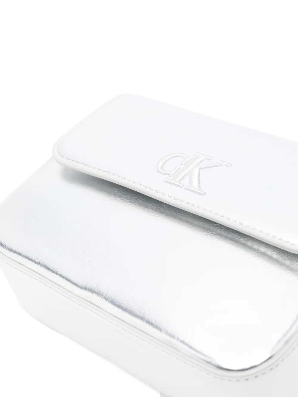 Calvin Klein Kids Crossbodytas met logo Zilver