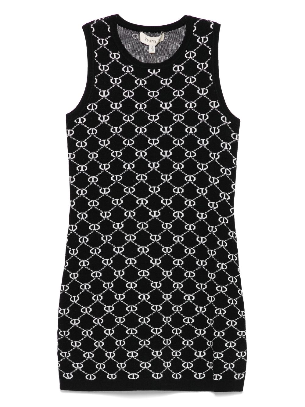 TWINSET Kids logo-intarsia dress - Black