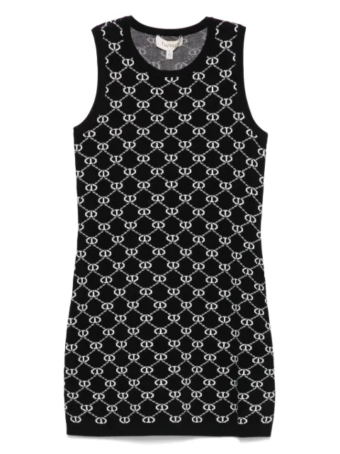 TWINSET Kids vestido con logo en intarsia