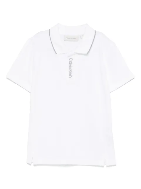 Calvin Klein Kids Camisa polo com logo bordado