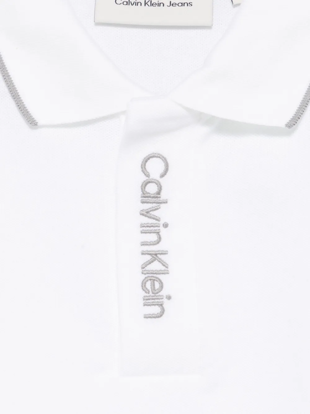 Calvin Klein Kids Poloshirt met geborduurd logo Wit