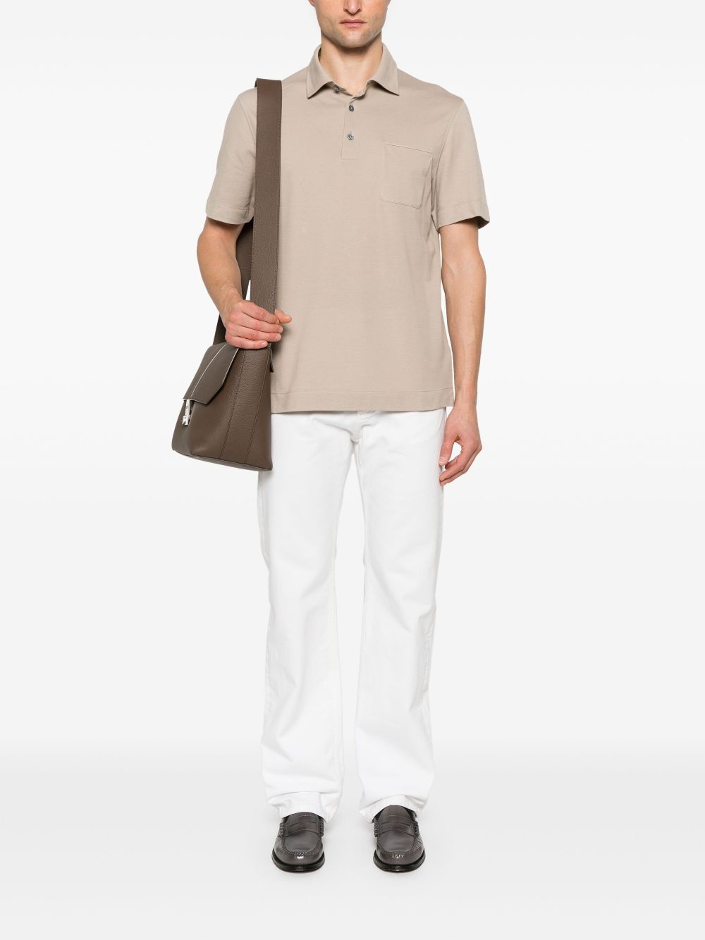 Zegna cotton polo shirt - Beige