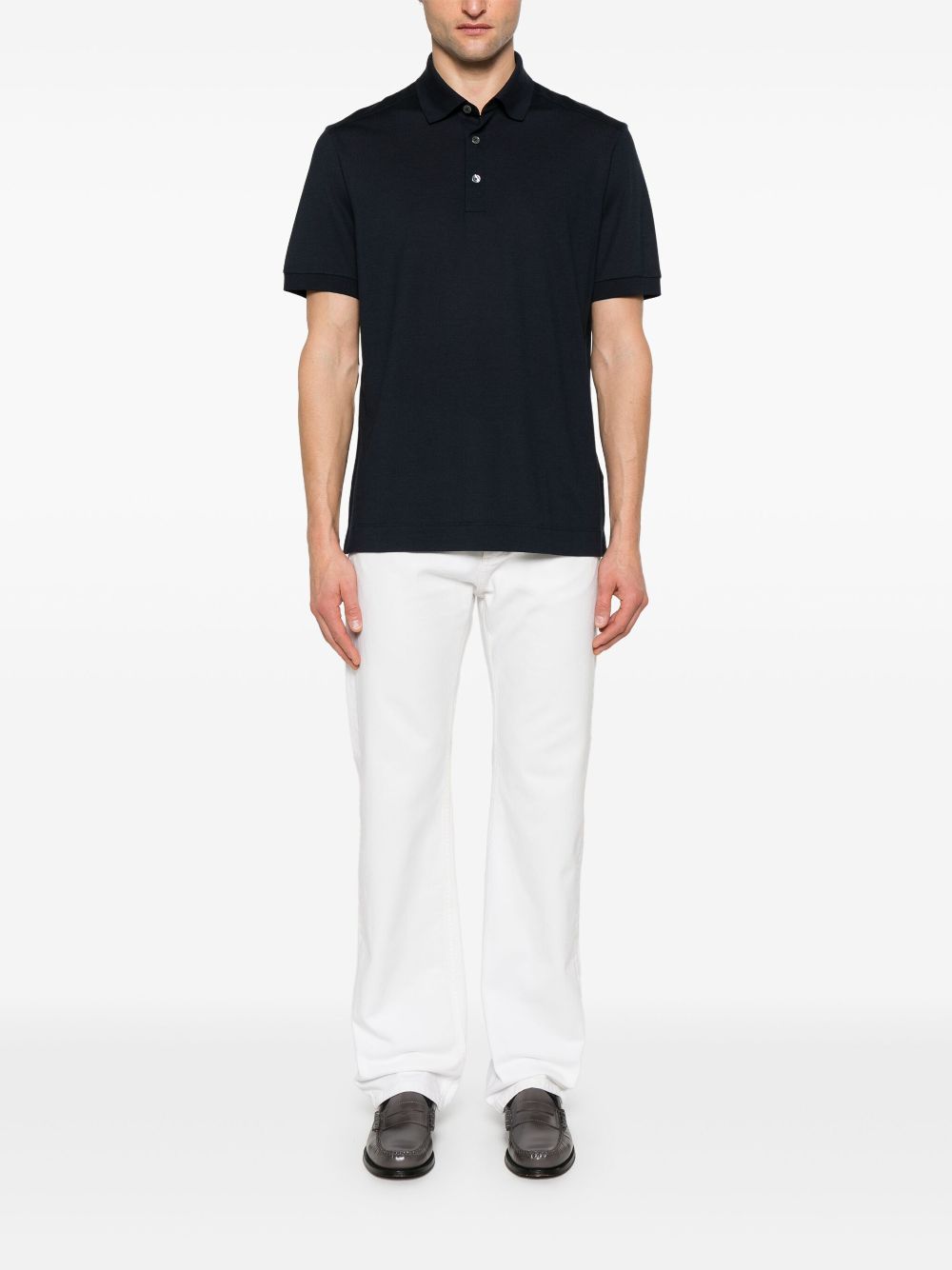 Zegna piqué polo shirt - Blauw