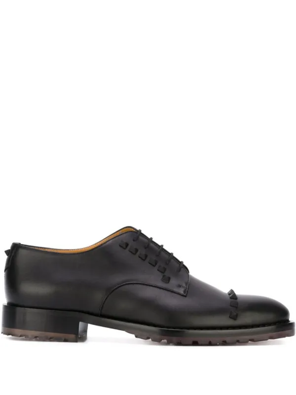 Valentino Garavani Rockstud Derby Shoes Black FARFETCH IN