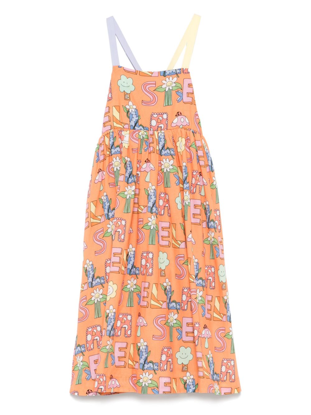 Stella McCartney Kids logo-print dress - Orange