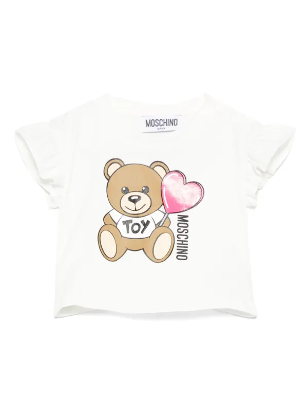 Moschino Kids Teddy bear-print T-shirt White FARFETCH IN