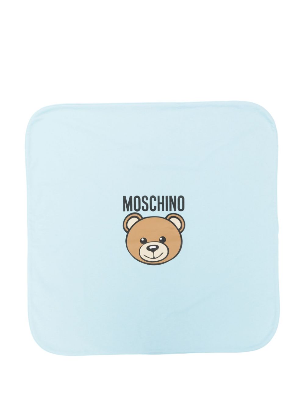 Moschino Kids teddy bear-print blanket Blauw