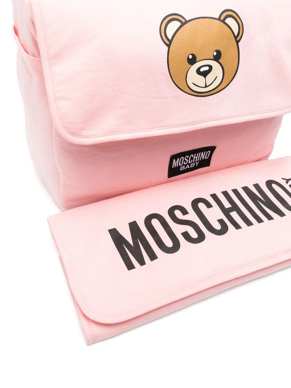 Moschino Teddy Bear-print Changing Bag In Pink