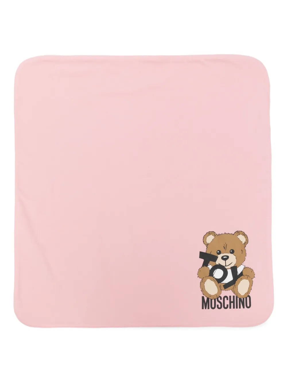 Moschino Teddy Bear-print Blanket In Pink