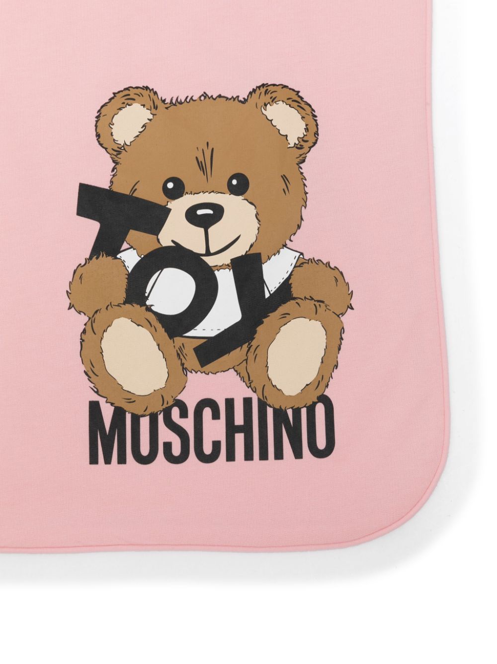 Moschino Kids teddy bear-print blanket - Roze