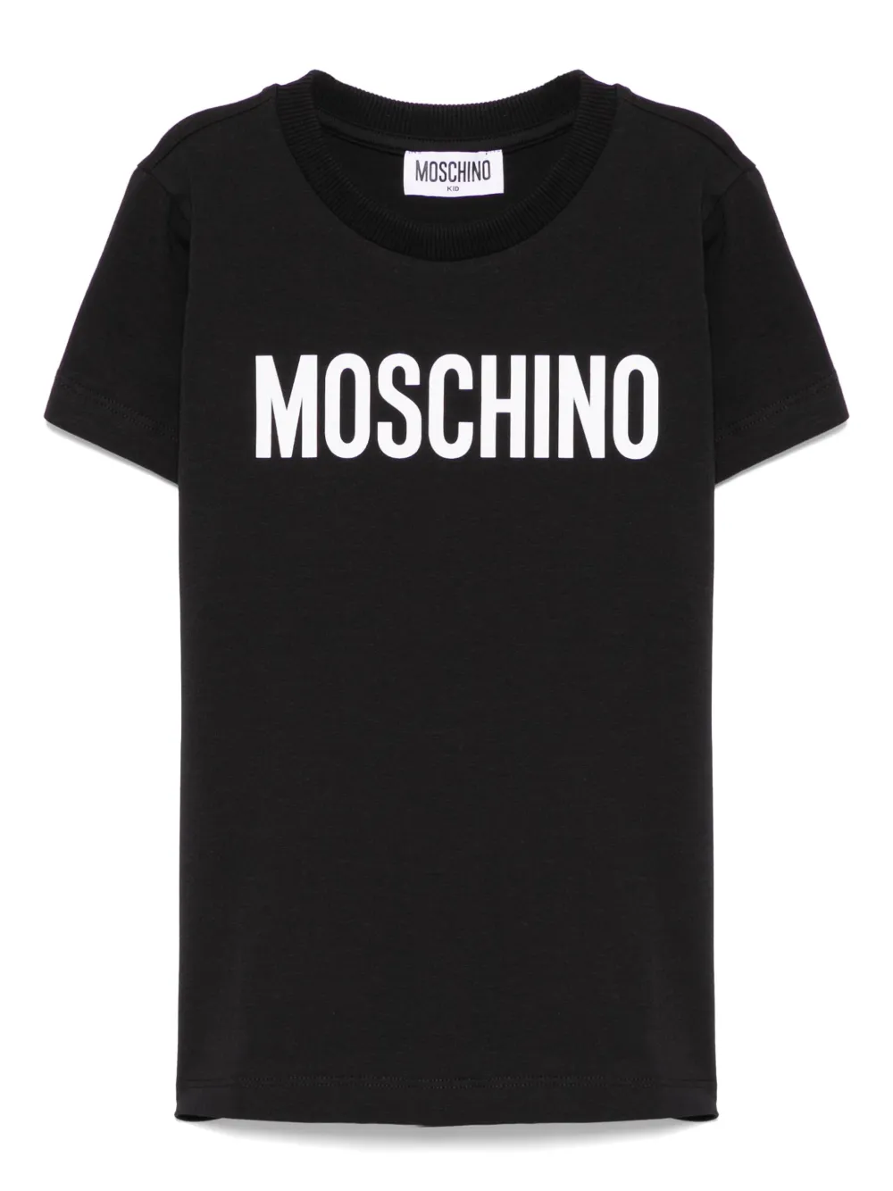 Moschino Kids T-shirt met logoprint Zwart