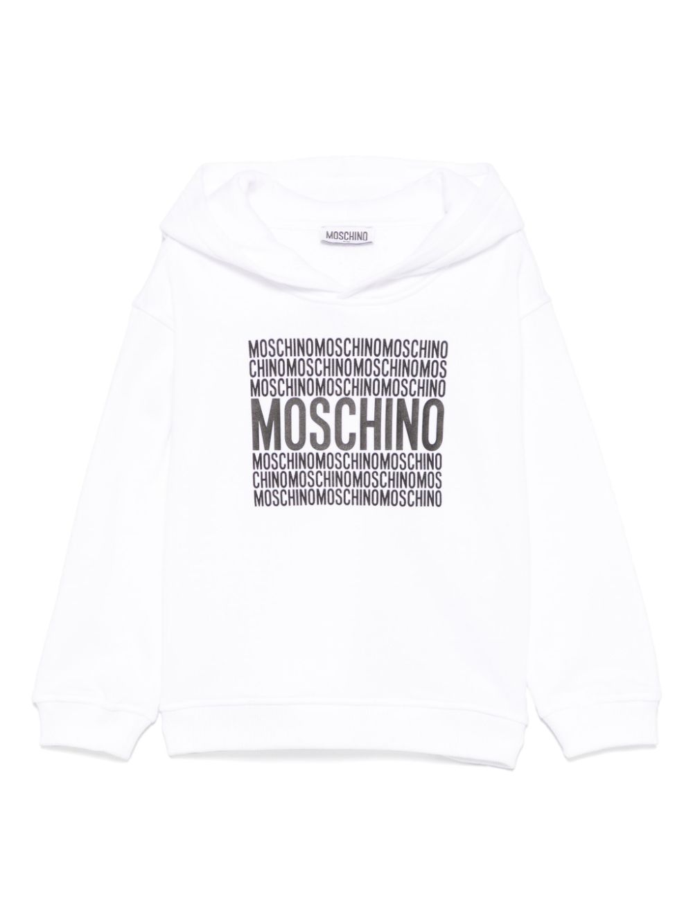 Moschino Kids logo-print hoodie Wit