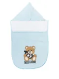 Moschino Kids teddy bear-print sleep bag - Blue