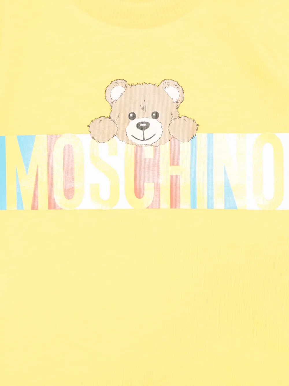 Moschino Kids T-shirt met teddybeerprint Geel