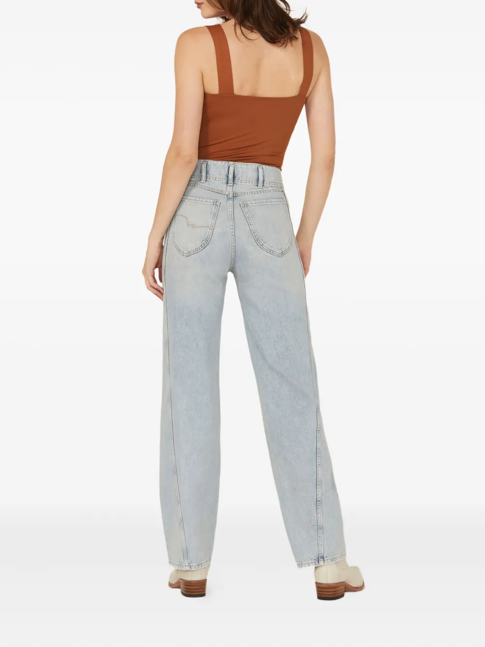 Free People Aster katoenen jeans - Blauw