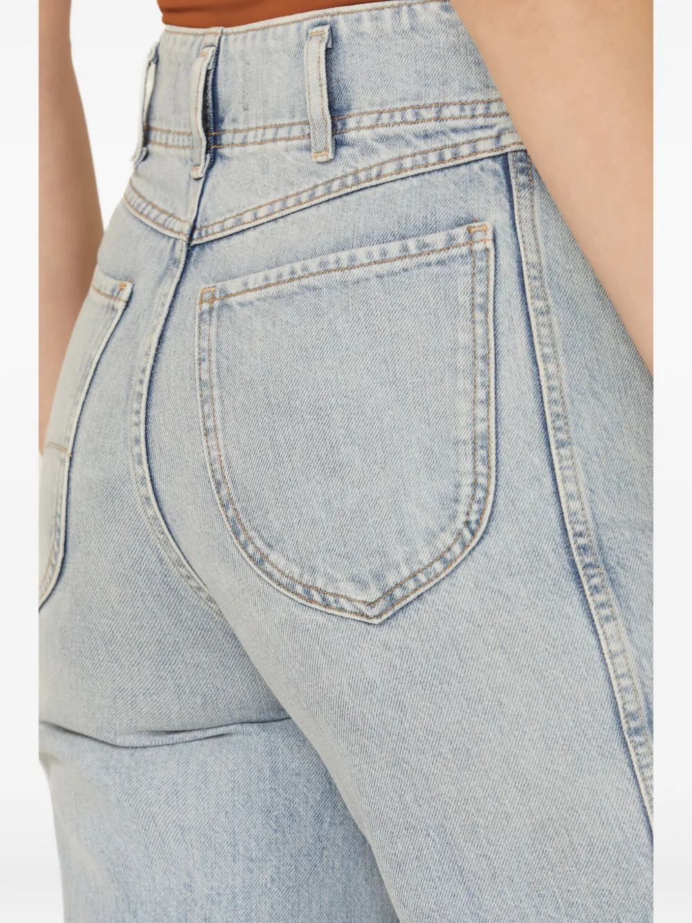 Free People Aster katoenen jeans Blauw