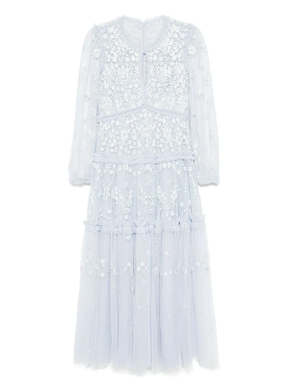 Needle & Thread lace long sleeve ankle dress - Blu