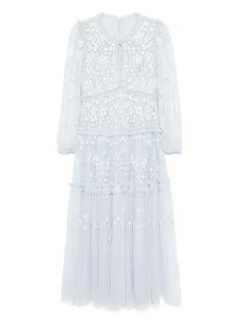 Needle & Thread lace long sleeve ankle dress