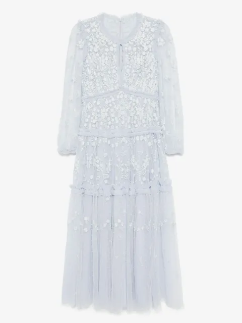 Needle & Thread lace long sleeve ankle dress