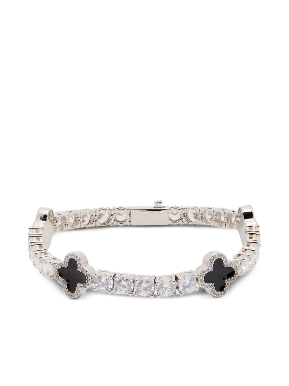 CERNUCCI Motif clover tennis bracelet | Silver | Image 1