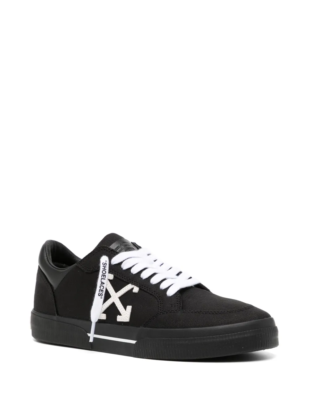 Shop Off-white Low Vulcanized Sneakers In Black