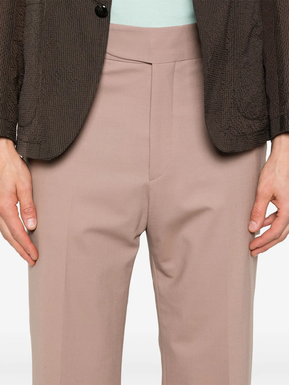Shop Tagliatore Naples Trousers In 褐色