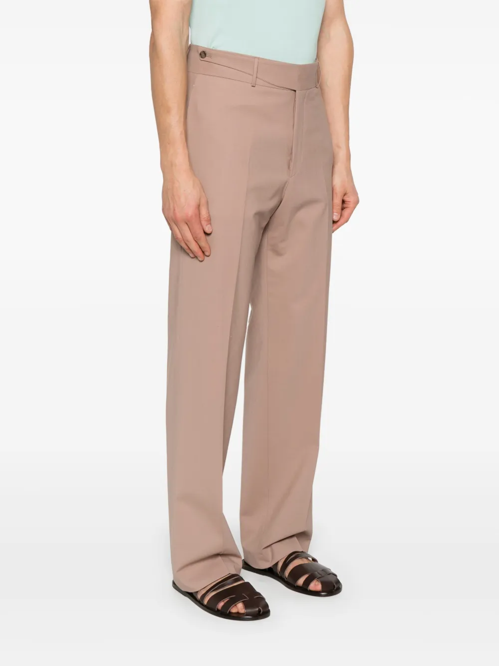 Shop Tagliatore Naples Trousers In 褐色
