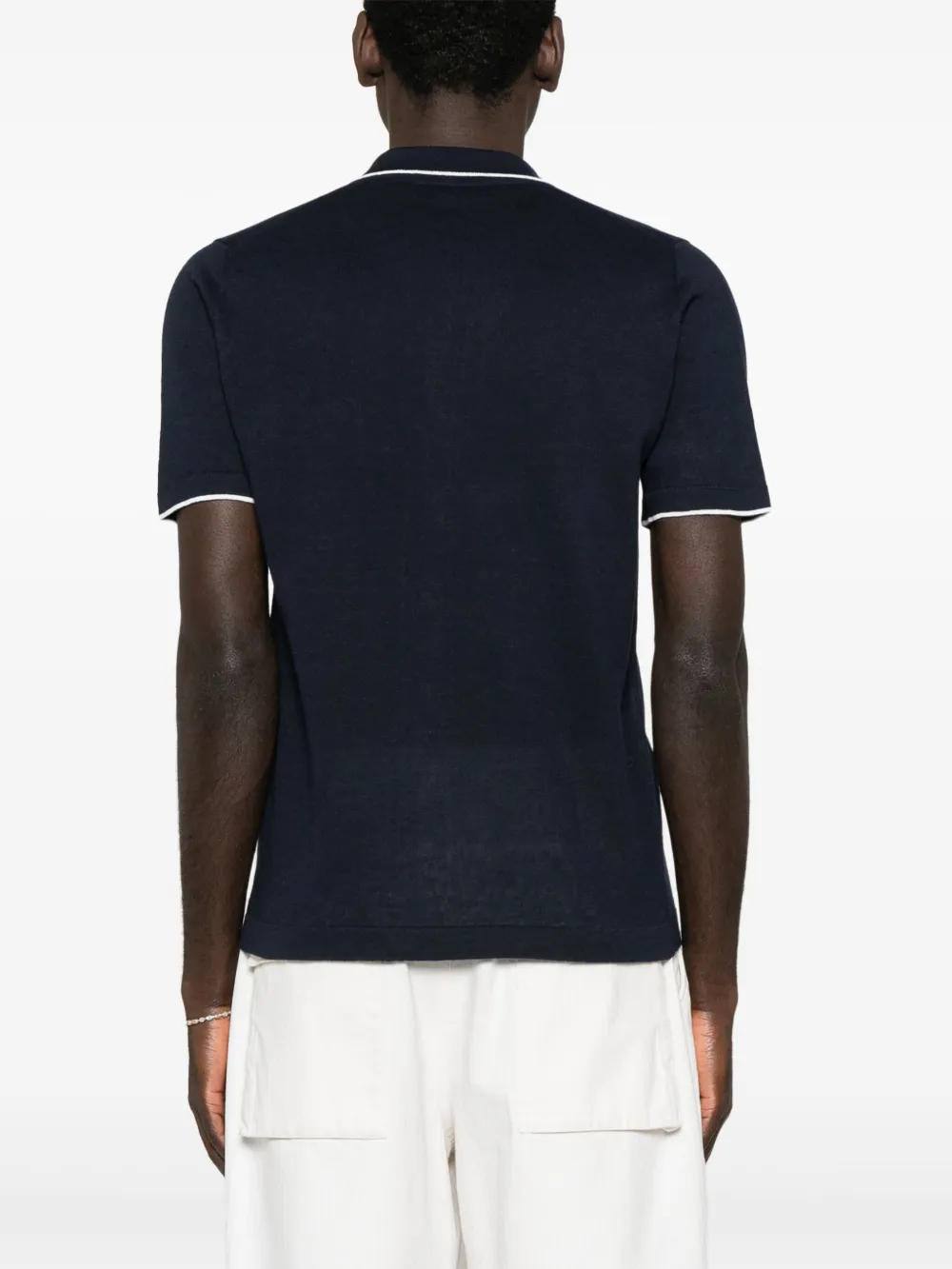 Fedeli Overhemd met contrasterende afwerking Blauw