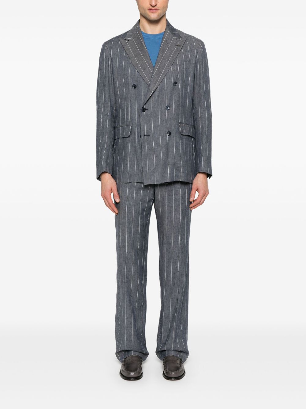 Tagliatore striped suit - Blauw