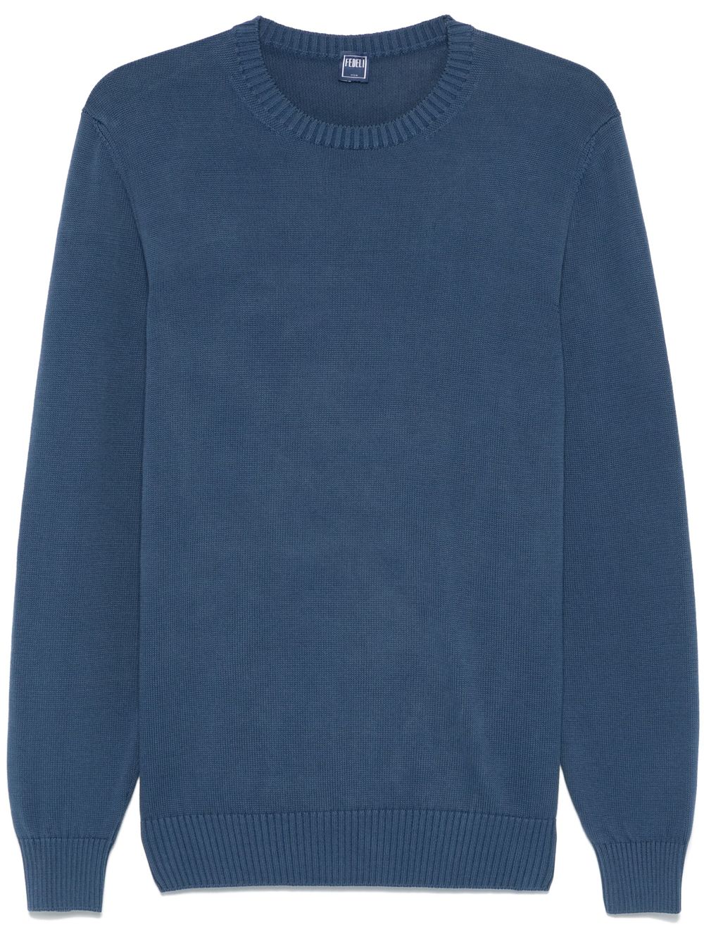 Fedeli organic-cotton sweater - Blue