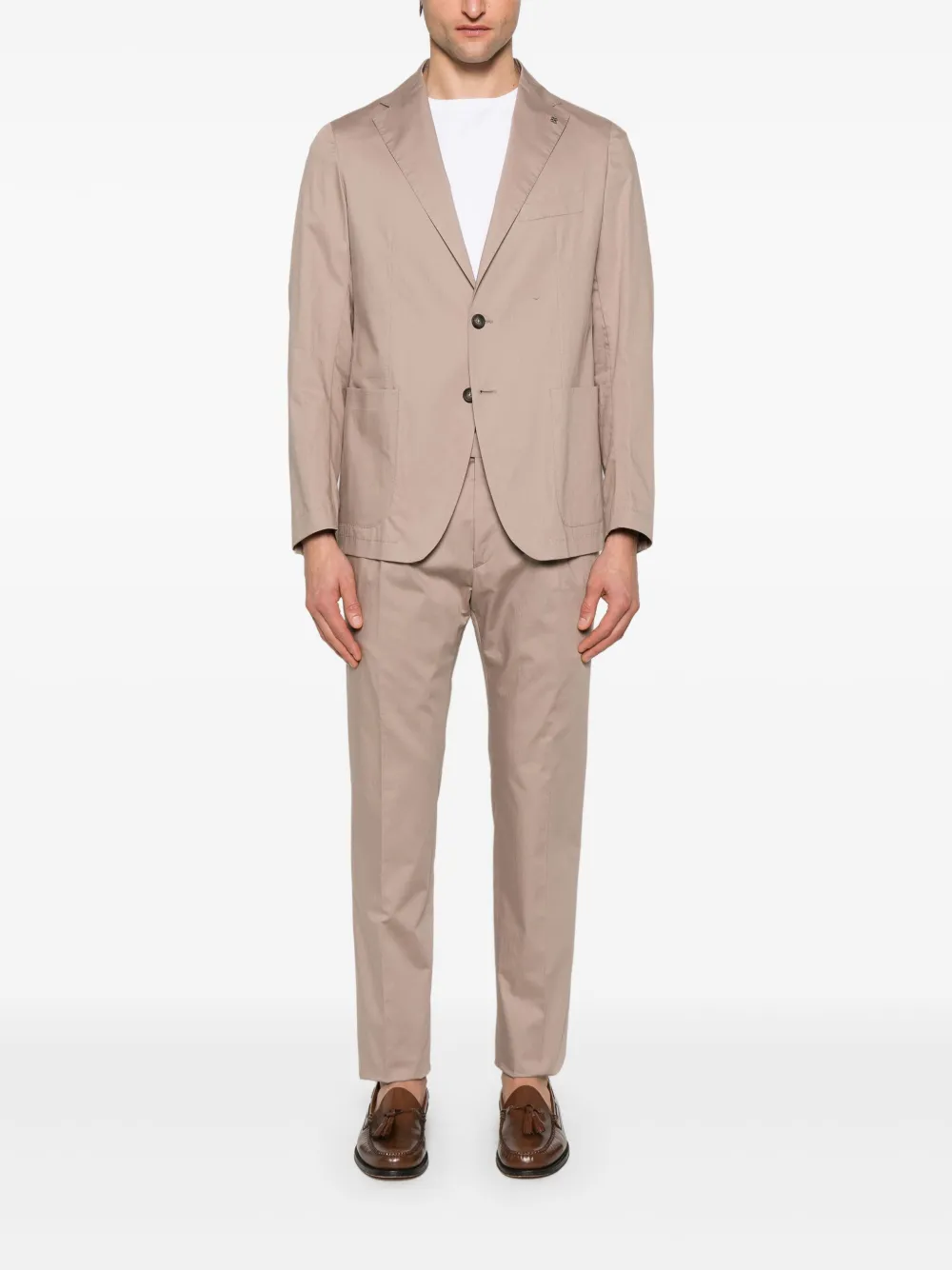 Tagliatore twill suit - Bruin