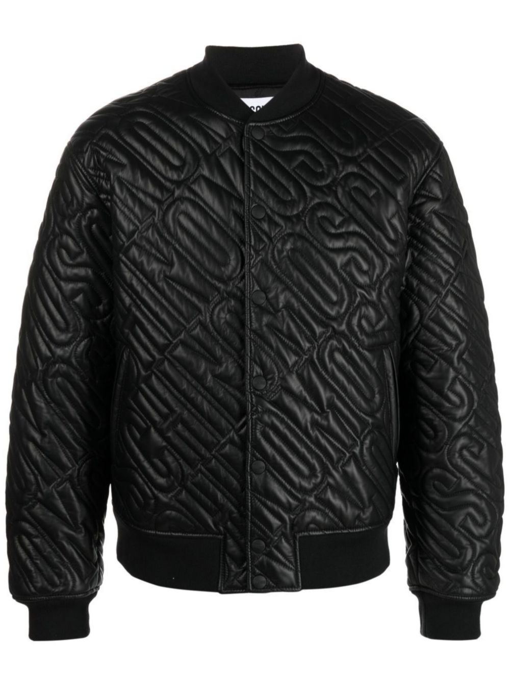 logo-embossed bomber jacket