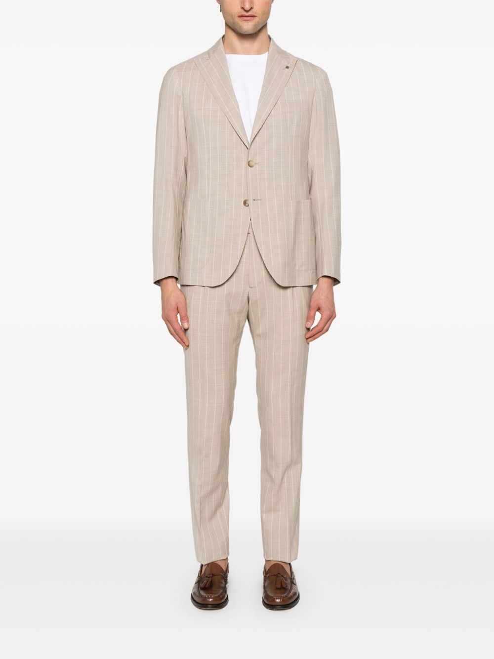 Tagliatore pinstripe suit - Beige