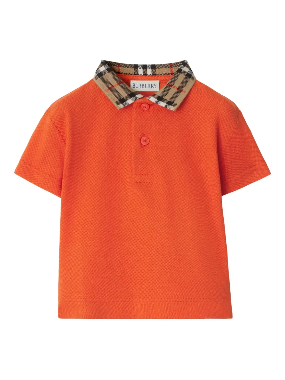 Burberry Kids Katoenen poloshirt Oranje