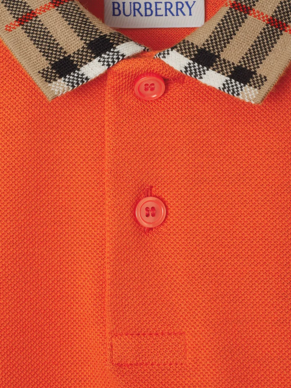 Burberry Kids Katoenen poloshirt Oranje
