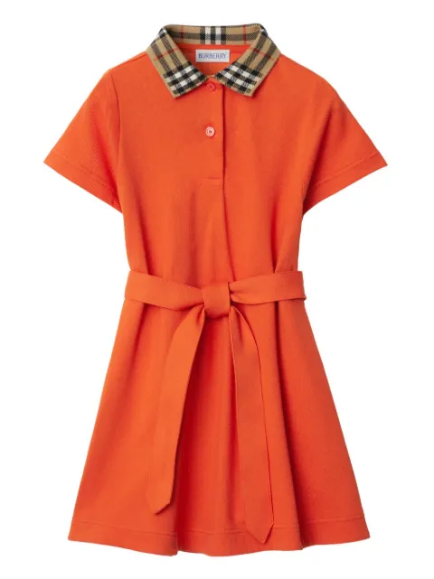 Burberry Kids robe-chemise à col à carreaux