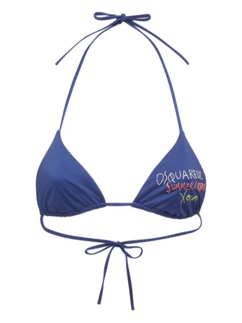 DSQUARED2 embroidered bikini top