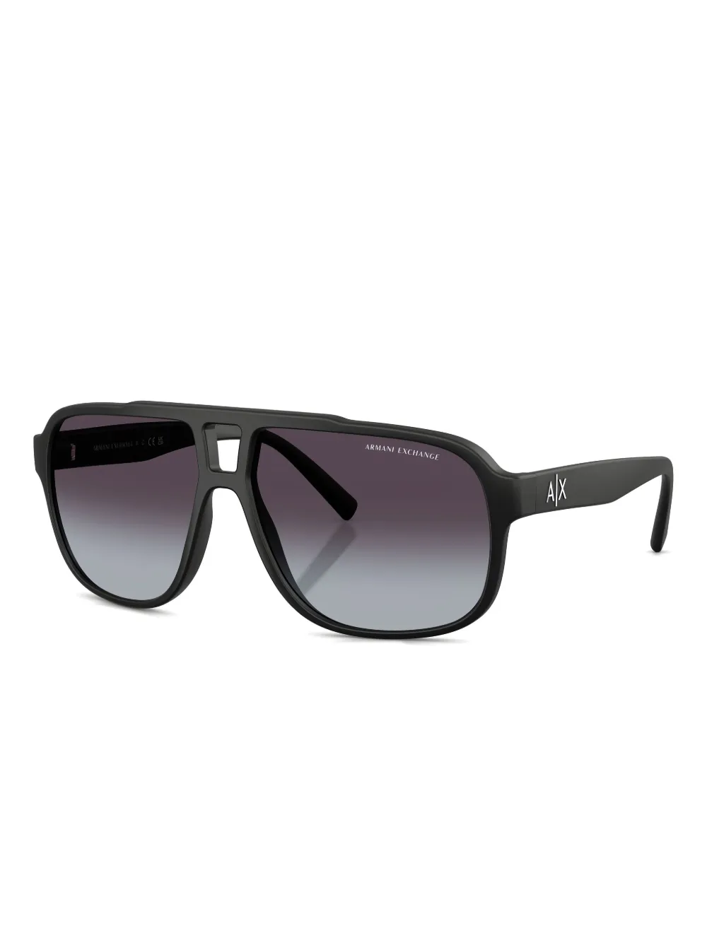 Armani Exchange Zonnebril met piloten montuur - Zwart