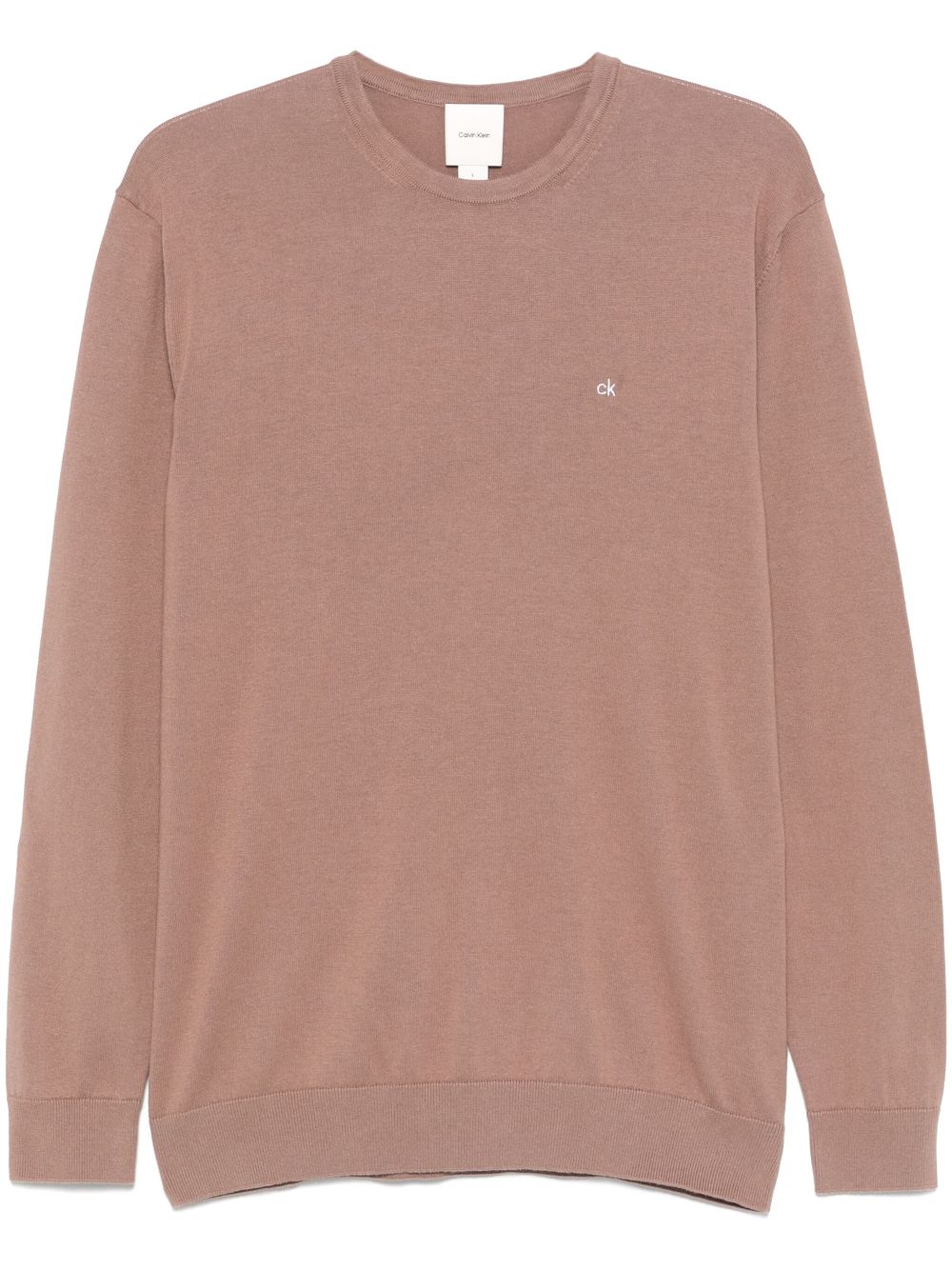 Calvin Klein embroidered-logo sweater - Brown